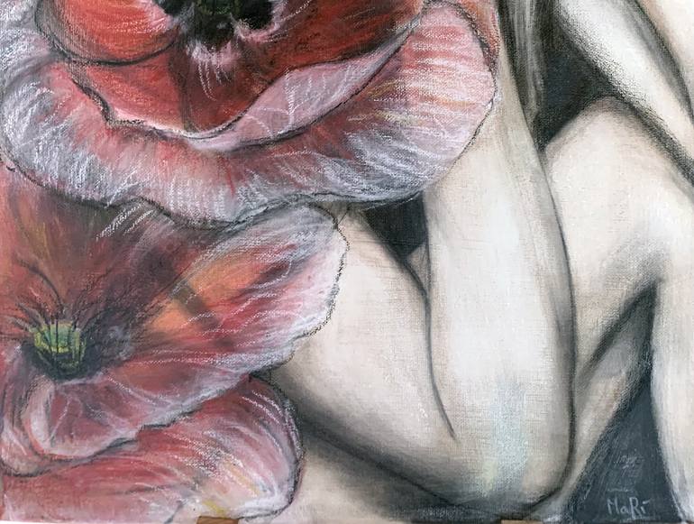 Original Conceptual Floral Mixed Media by Maria Romano
