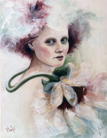 Original Figurative Floral Mixed Media by Maria Romano