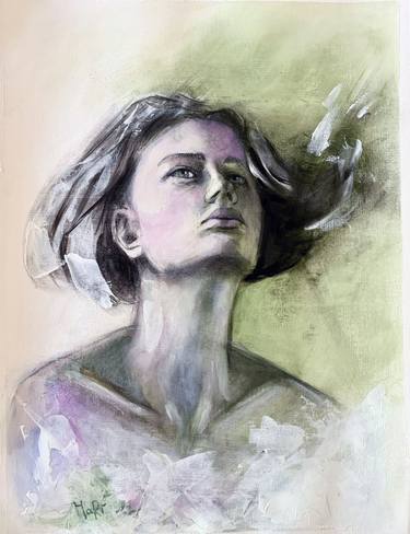 Original Figurative Portrait Drawings by Maria Romano