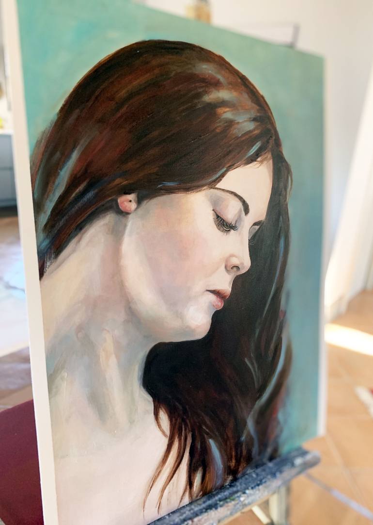 Original Contemporary People Painting by Maria Romano