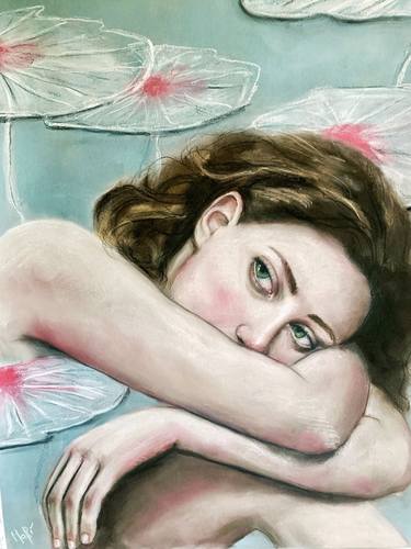 Original Figurative Floral Drawings by Maria Romano