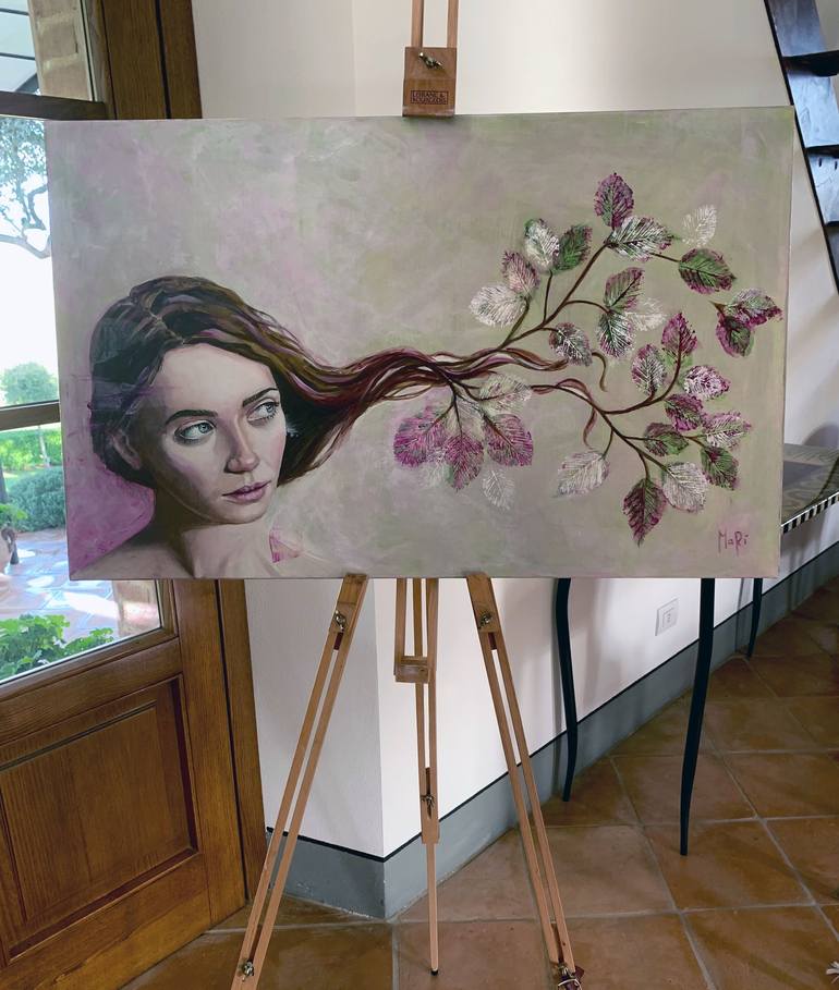 Original Contemporary Floral Painting by Maria Romano