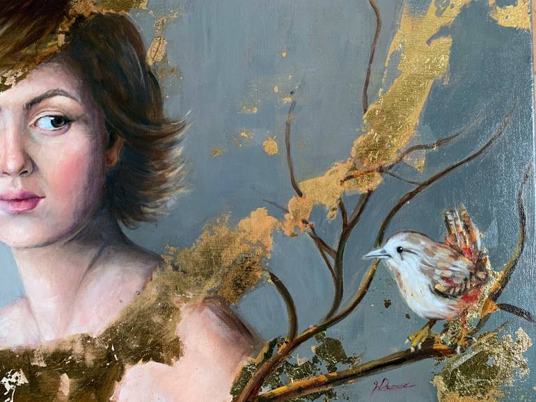 Original Expressionism Women Painting by Maria Romano