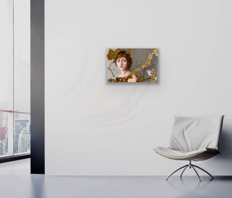 Original Expressionism Women Painting by Maria Romano