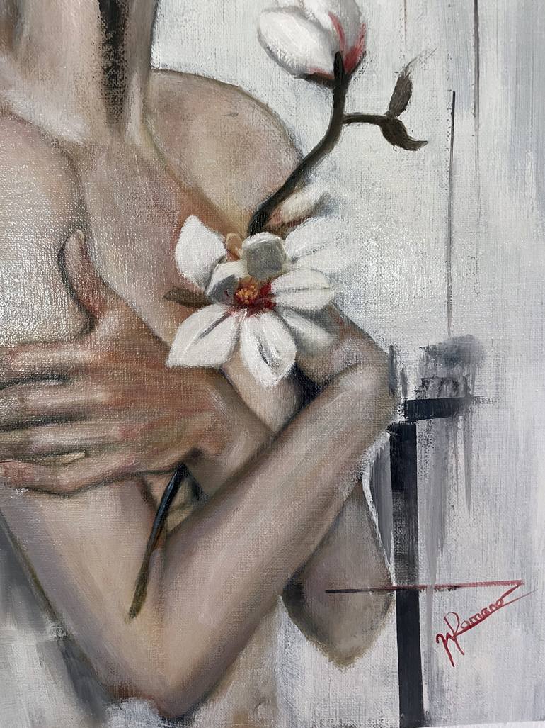 Original Contemporary Floral Painting by Maria Romano