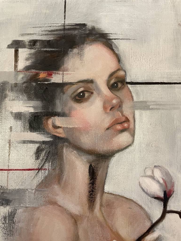 Original Contemporary Floral Painting by Maria Romano
