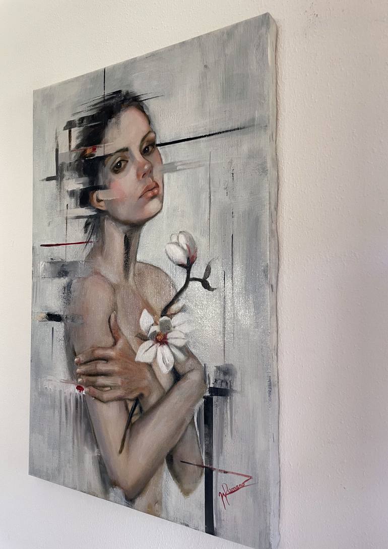 Original Contemporary Floral Painting by Maria Romano