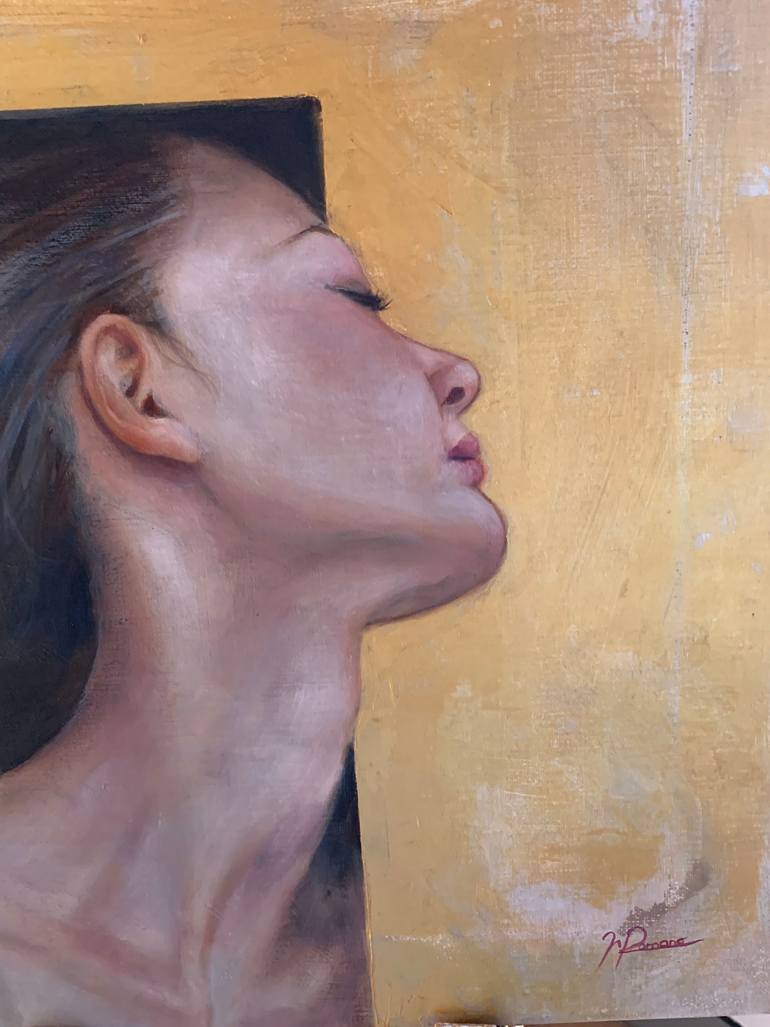 Original Expressionism Women Painting by Maria Romano