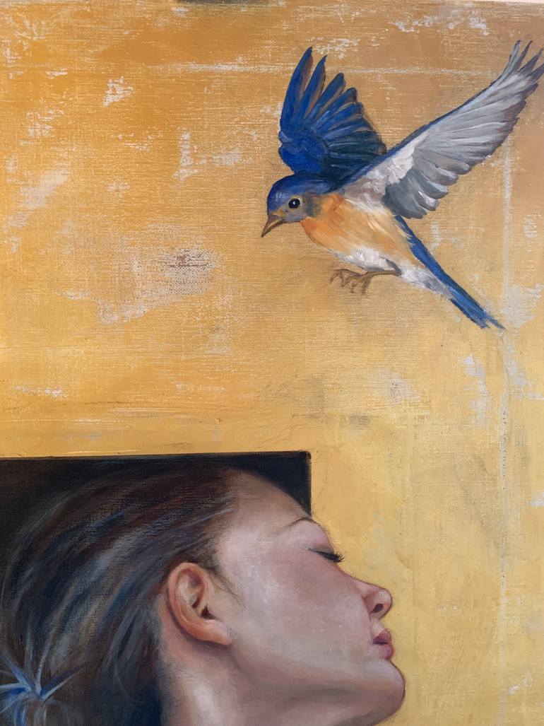 Original Expressionism Women Painting by Maria Romano