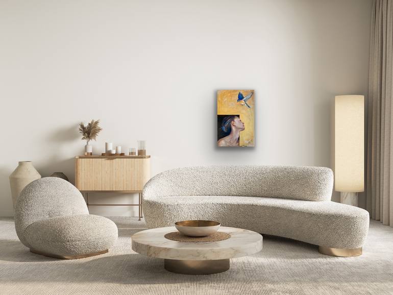 Original Expressionism Women Painting by Maria Romano