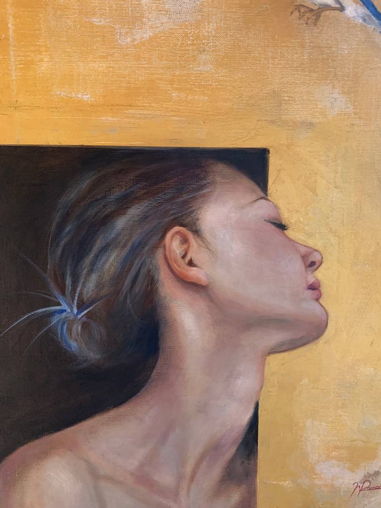 Original Expressionism Women Painting by Maria Romano