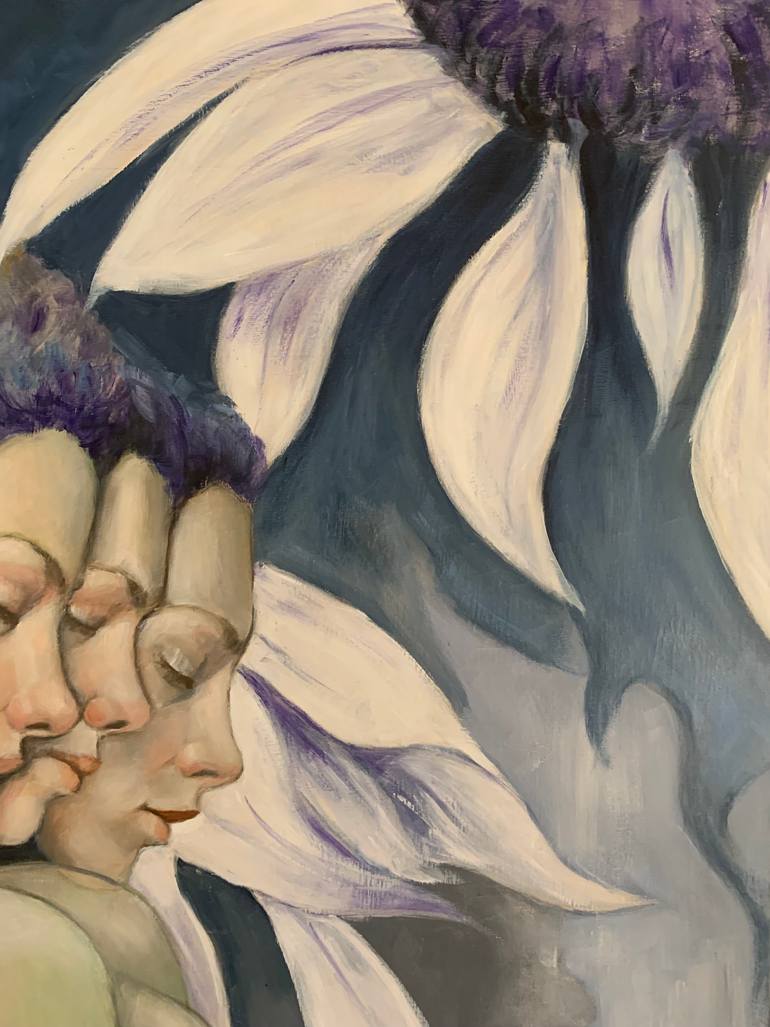 Original Contemporary Floral Painting by Maria Romano