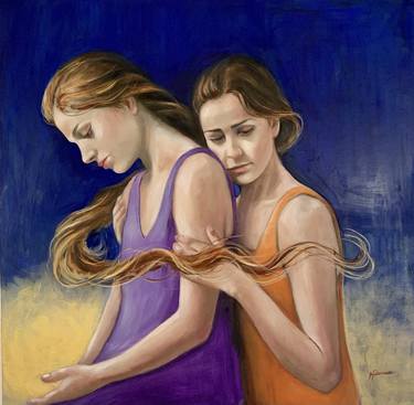 Original Contemporary People Painting by Maria Romano