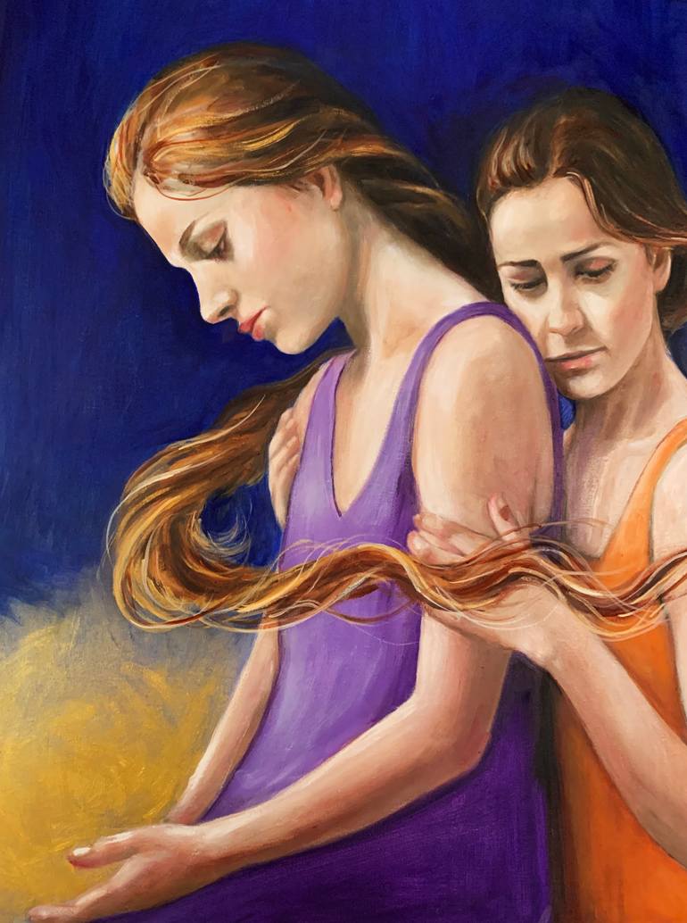 Original Contemporary People Painting by Maria Romano