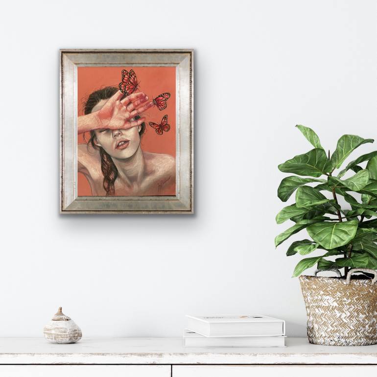 Original Expressionism Women Drawing by Maria Romano