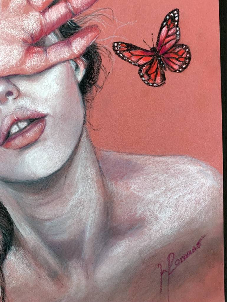 Original Expressionism Women Drawing by Maria Romano
