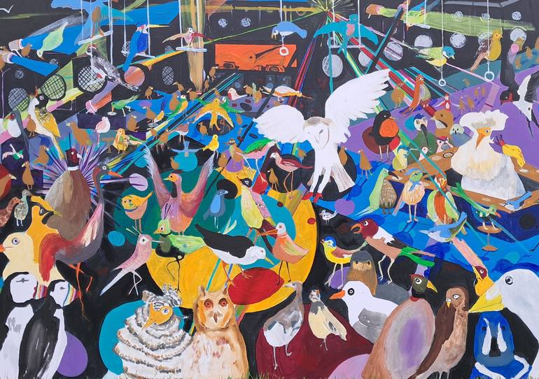 Original Conceptual Animal Painting by Jonathan Monk