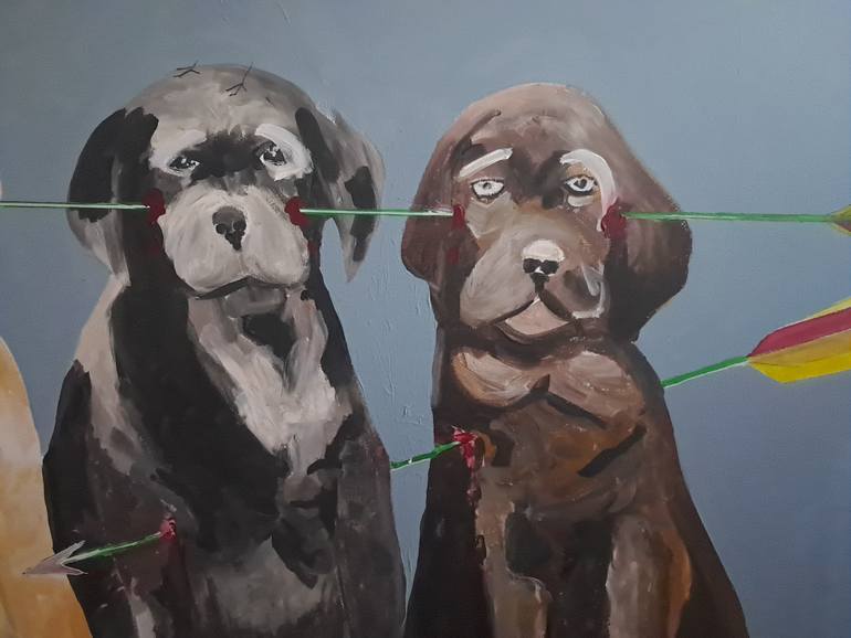 Original Conceptual Animal Painting by Jonathan Monk