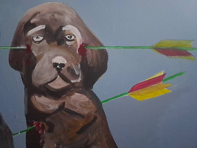 Original Conceptual Animal Painting by Jonathan Monk