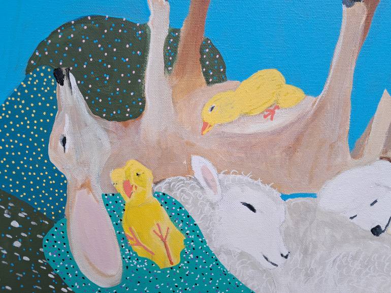 Original Conceptual Animal Painting by Jonathan Monk