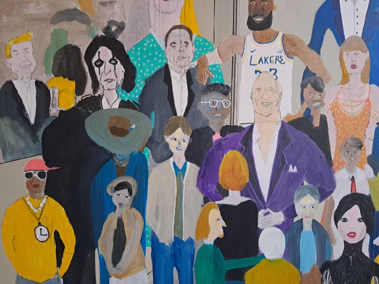 Original Conceptual People Painting by Jonathan Monk