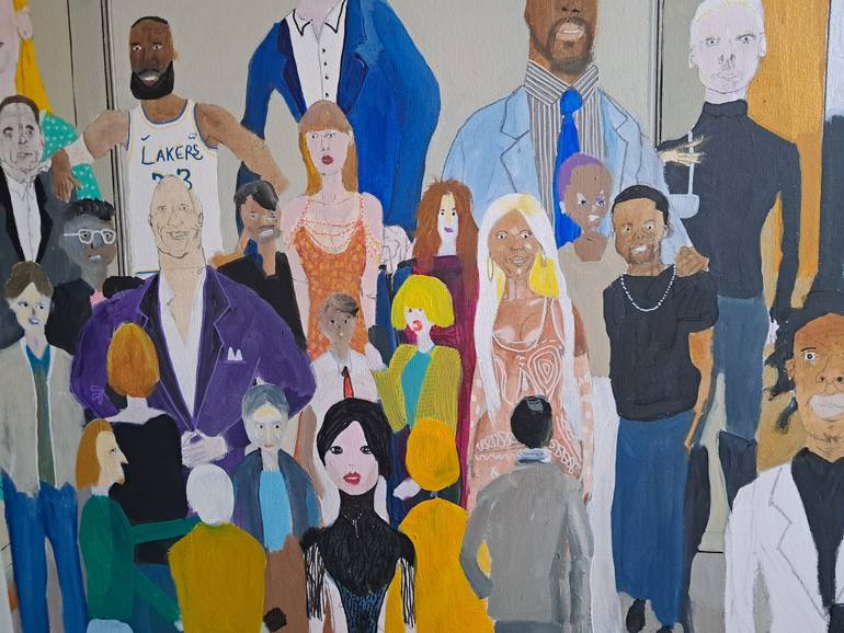 Original Conceptual People Painting by Jonathan Monk