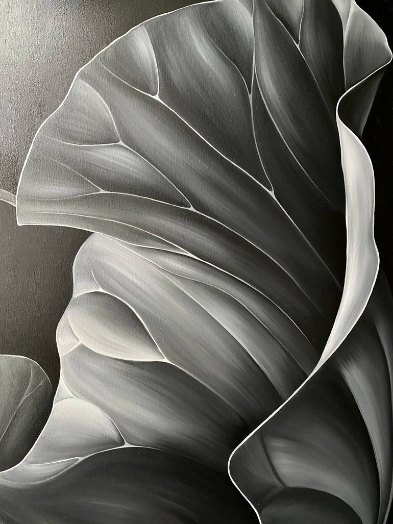Original Minimalism Floral Painting by Tanya Golodynska