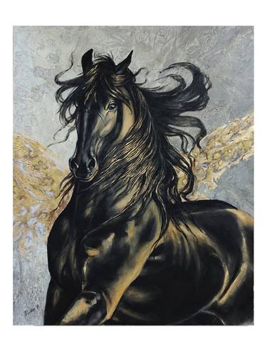 Print of Figurative Horse Paintings by Deven Bhosale