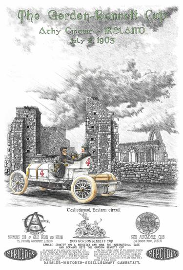 Original Illustration Automobile Paintings by Alex Book