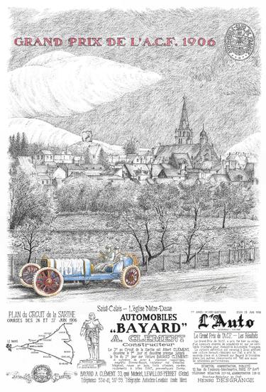 Print of Automobile Paintings by Alex Book