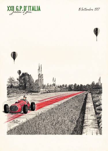 Print of Automobile Drawings by Alex Book