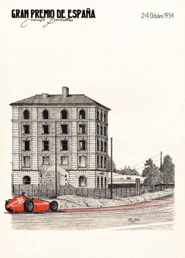 Original Automobile Drawings by Alex Book