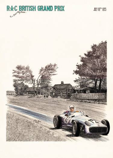 Print of Fine Art Automobile Drawings by Alex Book