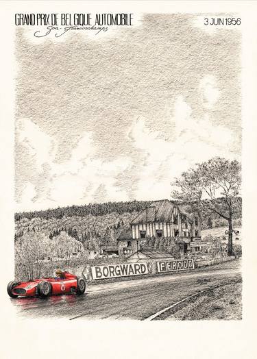 1956 Belgian Grand Prix – Peter Collins Lancia Ferrari D50 thumb