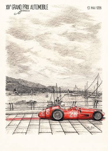 Original Automobile Drawings by Alex Book