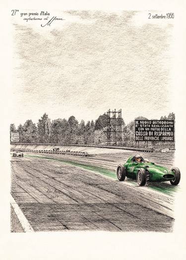 Original Automobile Drawings by Alex Book