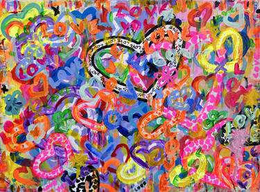 Original Abstract Love Paintings by The Queen RH