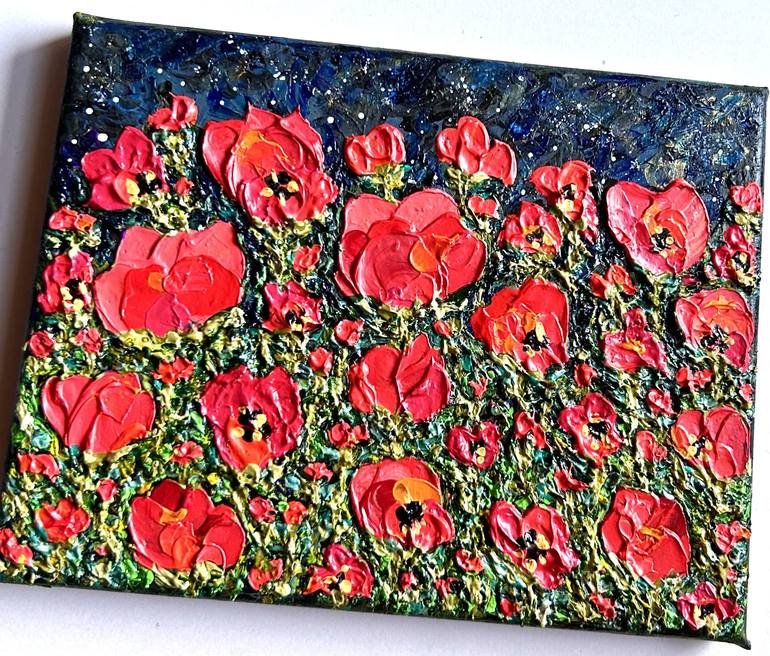 Original Abstract Floral Painting by The Queen RH