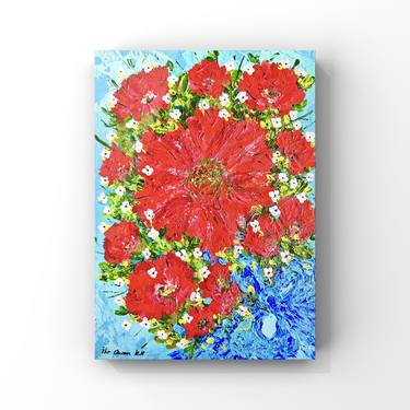 Original Abstract Expressionism Floral Mixed Media by The Queen RH