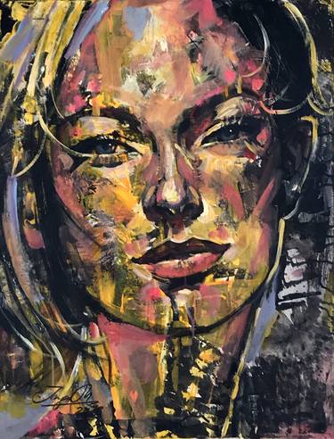 Original Expressionism Portrait Paintings by Inga Mihailovic