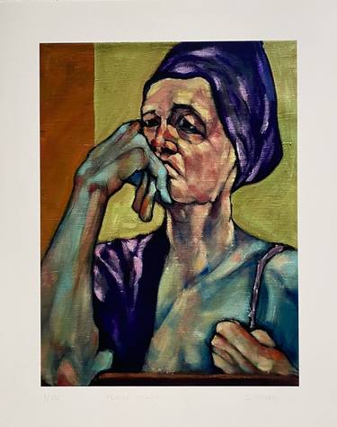 Original Expressionism Portrait Printmaking by Barbara Storey