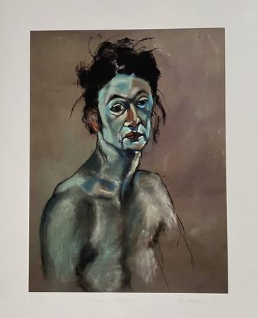 Original Expressionism Portrait Printmaking by Barbara Storey