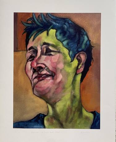 Original Expressionism Portrait Printmaking by Barbara Storey