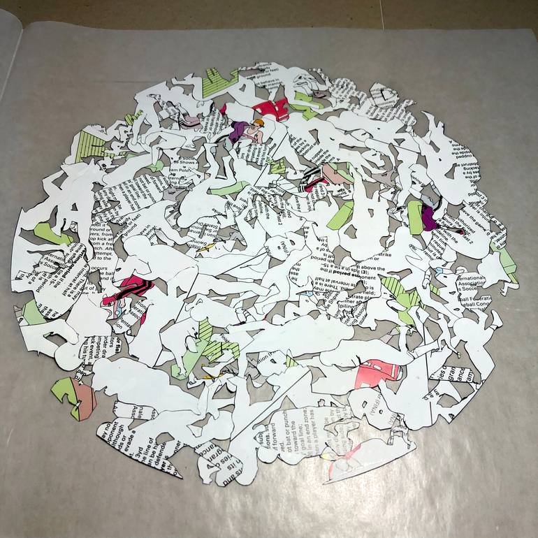 Original Contemporary Sports Collage by David Lavine