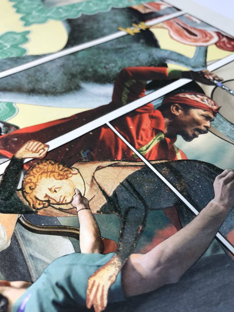 Original Contemporary Men Collage by David Lavine