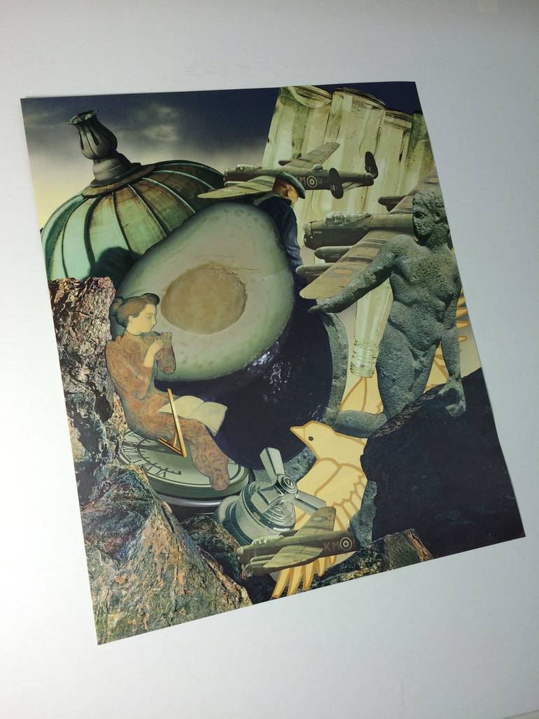 Original Fine Art Fantasy Collage by David Lavine