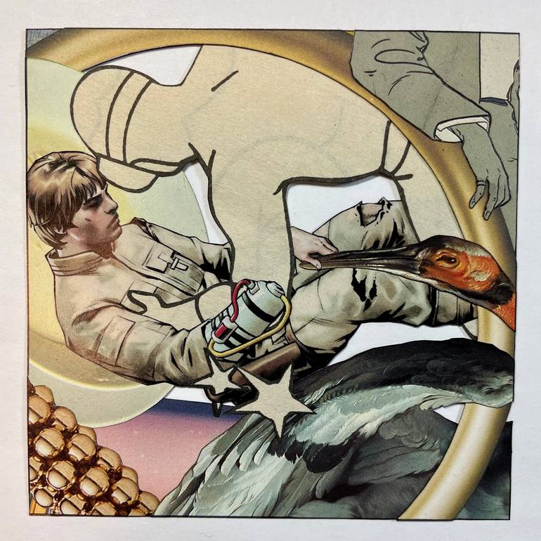 Original Contemporary Men Collage by David Lavine