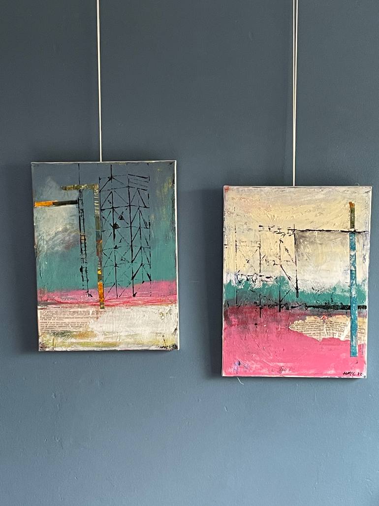 Original Abstract Landscape Mixed Media by Maria Mcconville