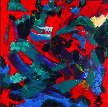 Original Abstract Painting by Isaias Alezones