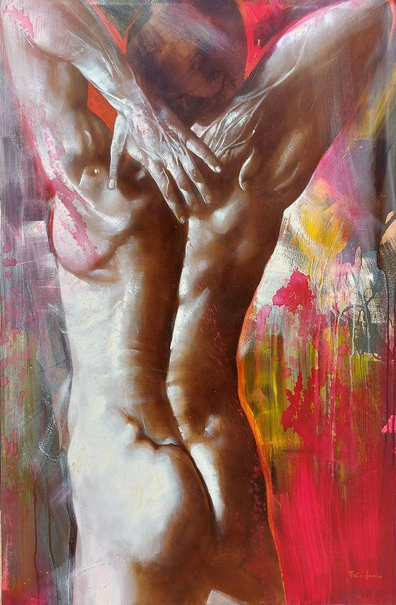 Naked man Painting by Fazio Lauria | Saatchi Art